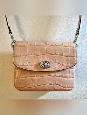 Coach Cassie 19 Crocodile Embossed Leather Bag